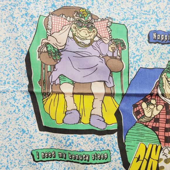 Disney Dinosaurs TV Show Vintage Pillow Case 18" x 29" Jim Henson - Picture 2 of 11